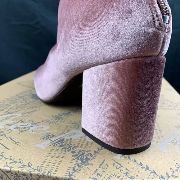 Free People Velvet Cecile Rose Ankle Boots Various Sizes - Picture 8 of 12